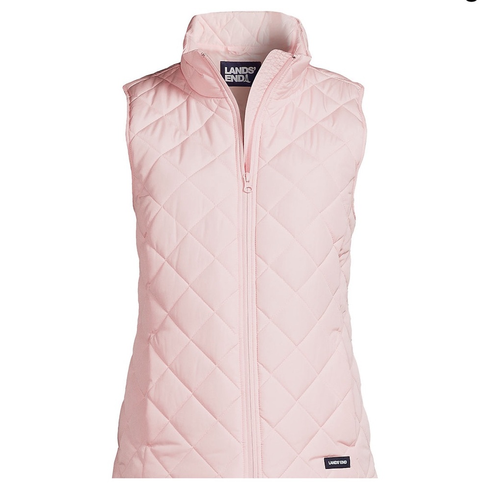 LANDS END INSULATED VEST. TEA ROSE SIZE M. BRAND NEW NEVER WORN